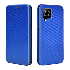 Funda de Cuero Cartera con Soporte Carcasa L06Z para Samsung Galaxy A42 5G Azul