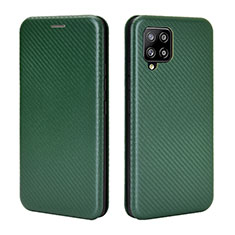 Funda de Cuero Cartera con Soporte Carcasa L06Z para Samsung Galaxy A42 5G Verde
