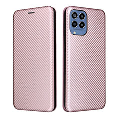 Funda de Cuero Cartera con Soporte Carcasa L06Z para Samsung Galaxy M33 5G Oro Rosa