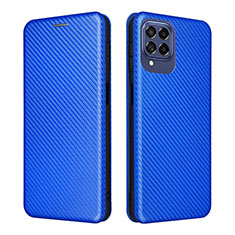Funda de Cuero Cartera con Soporte Carcasa L06Z para Samsung Galaxy M53 5G Azul