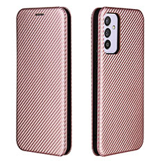 Funda de Cuero Cartera con Soporte Carcasa L06Z para Samsung Galaxy Quantum2 5G Oro Rosa