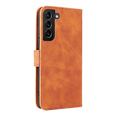 Funda de Cuero Cartera con Soporte Carcasa L06Z para Samsung Galaxy S21 5G Marron