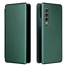 Funda de Cuero Cartera con Soporte Carcasa L06Z para Samsung Galaxy Z Fold4 5G Verde