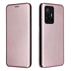 Funda de Cuero Cartera con Soporte Carcasa L06Z para Xiaomi Mi 11T Pro 5G Oro Rosa