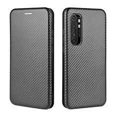 Funda de Cuero Cartera con Soporte Carcasa L06Z para Xiaomi Mi Note 10 Lite Negro