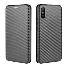 Funda de Cuero Cartera con Soporte Carcasa L06Z para Xiaomi Redmi 9AT Negro