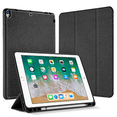 Funda de Cuero Cartera con Soporte Carcasa L07 para Apple iPad Pro 10.5 Negro