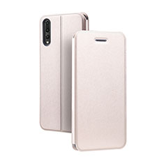 Funda de Cuero Cartera con Soporte Carcasa L07 para Huawei P20 Pro Oro Rosa