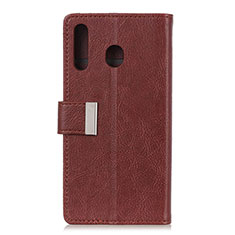 Funda de Cuero Cartera con Soporte Carcasa L07 para Huawei Y6p Marron