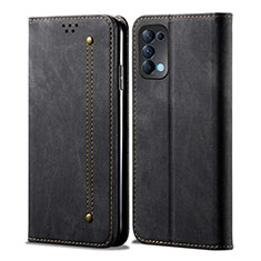 Funda de Cuero Cartera con Soporte Carcasa L07 para Oppo Find X3 Lite 5G Negro