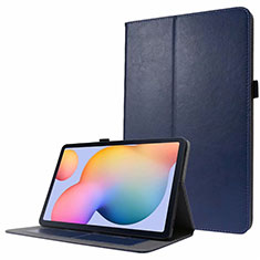Funda de Cuero Cartera con Soporte Carcasa L07 para Samsung Galaxy Tab S7 11 Wi-Fi SM-T870 Azul