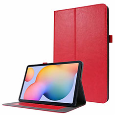 Funda de Cuero Cartera con Soporte Carcasa L07 para Samsung Galaxy Tab S7 11 Wi-Fi SM-T870 Rojo