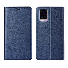 Funda de Cuero Cartera con Soporte Carcasa L07 para Vivo V20 Pro 5G Azul