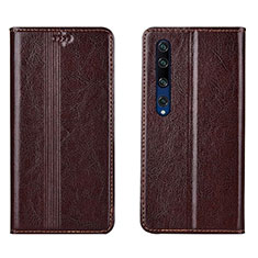 Funda de Cuero Cartera con Soporte Carcasa L07 para Xiaomi Mi 10 Marron