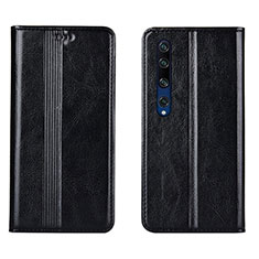 Funda de Cuero Cartera con Soporte Carcasa L07 para Xiaomi Mi 10 Negro