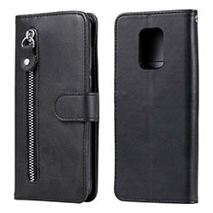 Funda de Cuero Cartera con Soporte Carcasa L07 para Xiaomi Redmi Note 9 Pro Max Negro