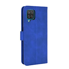 Funda de Cuero Cartera con Soporte Carcasa L07Z para Samsung Galaxy A12 Azul