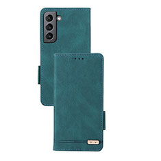Funda de Cuero Cartera con Soporte Carcasa L07Z para Samsung Galaxy S24 5G Verde