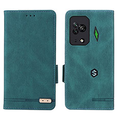 Funda de Cuero Cartera con Soporte Carcasa L07Z para Xiaomi Black Shark 5 Pro 5G Verde