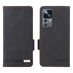 Funda de Cuero Cartera con Soporte Carcasa L07Z para Xiaomi Mi 12T 5G Negro