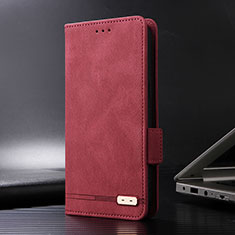 Funda de Cuero Cartera con Soporte Carcasa L07Z para Xiaomi Mi 14 5G Rojo