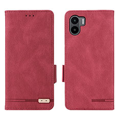 Funda de Cuero Cartera con Soporte Carcasa L07Z para Xiaomi Redmi A2 Plus Rojo