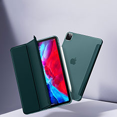 Funda de Cuero Cartera con Soporte Carcasa L08 para Apple iPad Pro 11 (2020) Verde