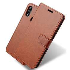 Funda de Cuero Cartera con Soporte Carcasa L08 para Huawei Honor 10 Lite Marron