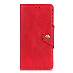 Funda de Cuero Cartera con Soporte Carcasa L08 para Huawei P smart S Rojo