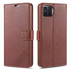 Funda de Cuero Cartera con Soporte Carcasa L08 para Oppo A93 Marron