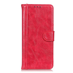 Funda de Cuero Cartera con Soporte Carcasa L08 para Oppo Reno5 Pro 5G Rojo