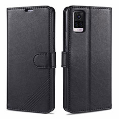 Funda de Cuero Cartera con Soporte Carcasa L08 para Vivo V20 Pro 5G Negro