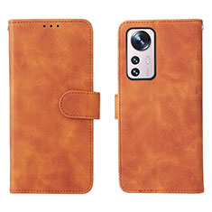 Funda de Cuero Cartera con Soporte Carcasa L08 para Xiaomi Mi 12S 5G Marron