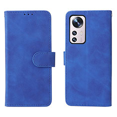 Funda de Cuero Cartera con Soporte Carcasa L08 para Xiaomi Mi 12S Pro 5G Azul