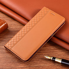 Funda de Cuero Cartera con Soporte Carcasa L08 para Xiaomi Poco X3 NFC Naranja