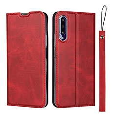 Funda de Cuero Cartera con Soporte Carcasa L09 para Huawei Honor 9X Pro Rojo