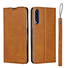 Funda de Cuero Cartera con Soporte Carcasa L09 para Huawei Y9s Naranja