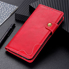 Funda de Cuero Cartera con Soporte Carcasa L09 para Oppo Reno5 5G Rojo