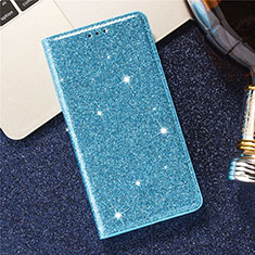 Funda de Cuero Cartera con Soporte Carcasa L09 para Samsung Galaxy S20 Plus 5G Azul Cielo