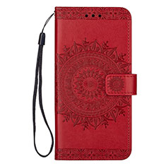 Funda de Cuero Cartera con Soporte Carcasa L09 para Samsung Galaxy S20 Ultra 5G Rojo