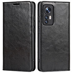 Funda de Cuero Cartera con Soporte Carcasa L09 para Xiaomi Mi 12S 5G Negro