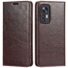 Funda de Cuero Cartera con Soporte Carcasa L09 para Xiaomi Mi 12X 5G Marron