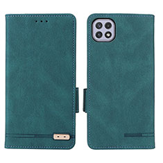 Funda de Cuero Cartera con Soporte Carcasa L09Z para Samsung Galaxy F42 5G Verde