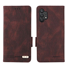 Funda de Cuero Cartera con Soporte Carcasa L09Z para Samsung Galaxy M32 5G Marron