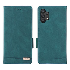 Funda de Cuero Cartera con Soporte Carcasa L09Z para Samsung Galaxy M32 5G Verde