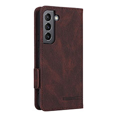 Funda de Cuero Cartera con Soporte Carcasa L09Z para Samsung Galaxy S21 Plus 5G Marron