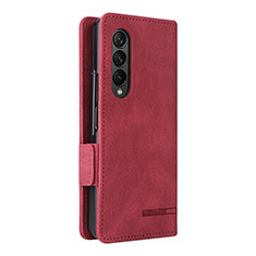 Funda de Cuero Cartera con Soporte Carcasa L09Z para Samsung Galaxy Z Fold4 5G Rojo