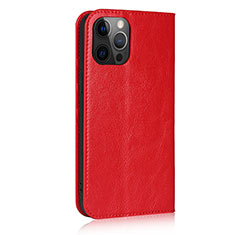Funda de Cuero Cartera con Soporte Carcasa L10 para Apple iPhone 12 Pro Max Rojo Rosa