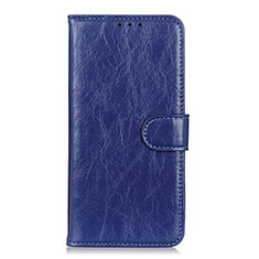 Funda de Cuero Cartera con Soporte Carcasa L10 para Motorola Moto One Fusion Plus Azul