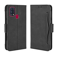 Funda de Cuero Cartera con Soporte Carcasa L10 para Samsung Galaxy M21s Negro